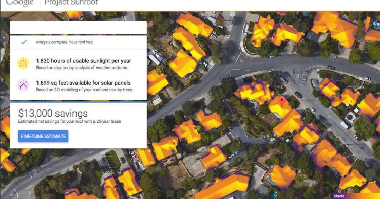 ¿Tienes sitio en el tejado para paneles solares? Google te lo dice y te calcula cuánto costaría