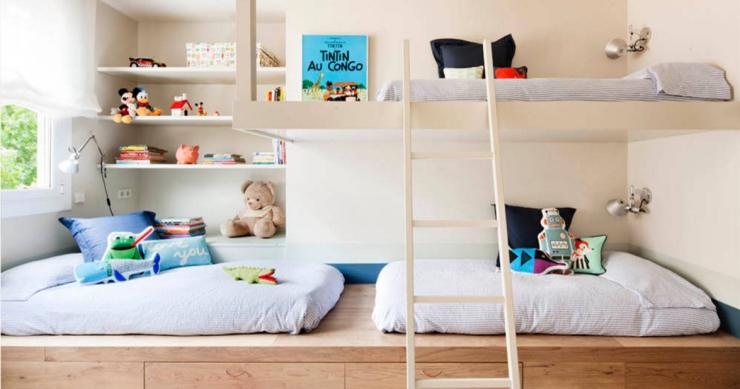 ¿Familia numerosa? Consejos para sacar el máximo provecho al dormitorio de tus hijos