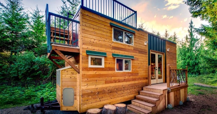 Esto sí es aprovechar el espacio: una ‘mini-casa’ de 18 m2 en la que caben dos esquiadores y tres perros