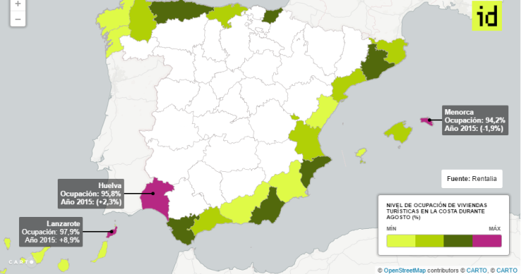 El 90% de las viviendas turísticas en la costa estarán ocupadas en agosto