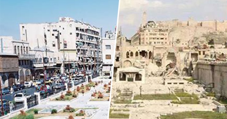 El antes y después de Alepo, la ciudad más grande de Siria y más castigada por la guerra