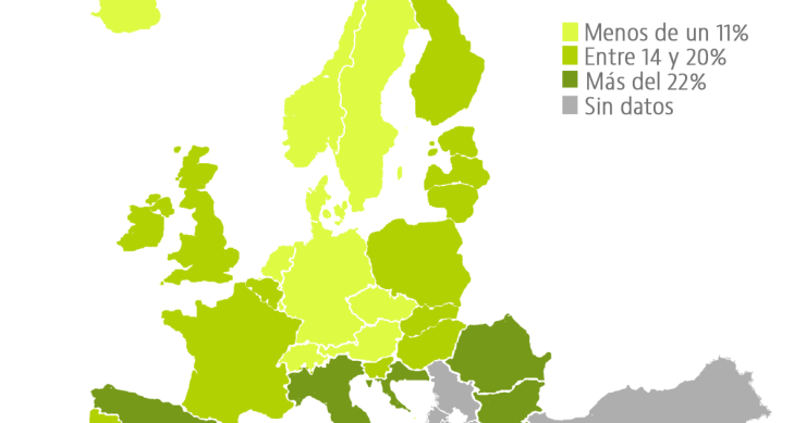 El mapa de los ‘ninis’ en Europa: la tasa de España supera en más de dos veces a la de Alemania