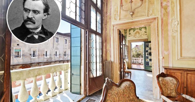 Así es el palacio donde vivió el filósofo Nietzsche en Venecia y que ahora está en venta
