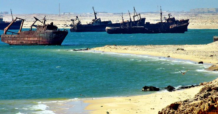 Cementerio de barcos en Nouadhibou (Mauritania). Flickr/Sebastián Losada