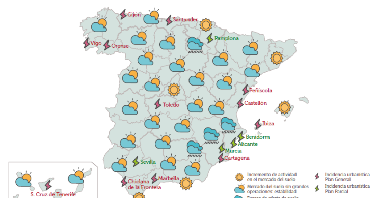 Imagen del día: el mapa del tiempo urbanístico en España