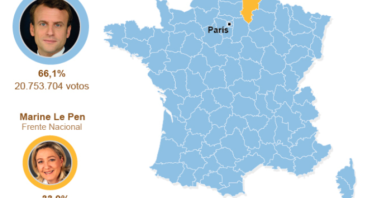 Imagen del día: mapa del voto de las elecciones en Francia