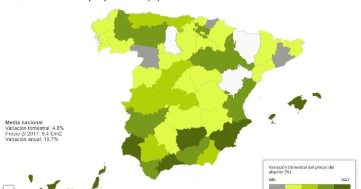 Las capitales de las islas cogen el testigo de Madrid y Barcelona en la subida del precio del alquiler