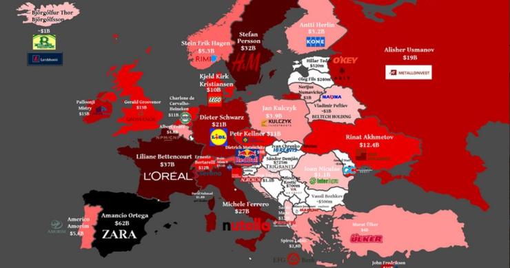Imagen del día: De Amancio Ortega a Liliane Bettencourt, los más ricos de Europa