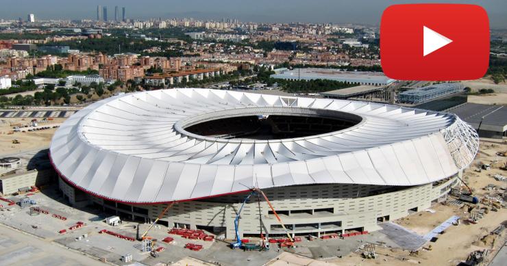 Así es la espectacular cubierta del Wanda Metropolitano, el nuevo coliseo del Atlético de Madrid