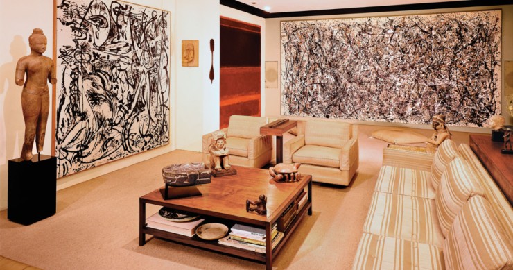Salón de Heller con la obra 'One' de Jackson Pollock