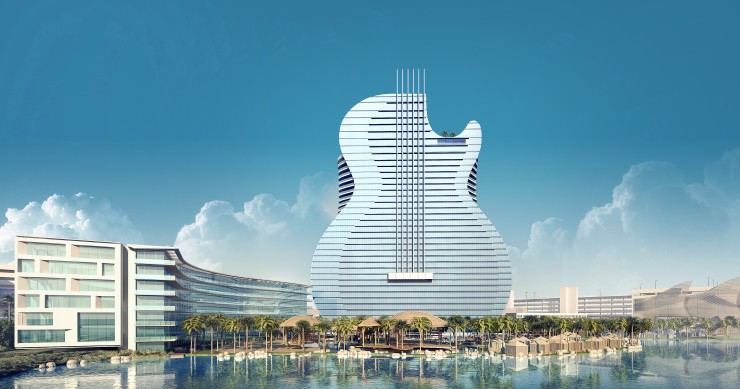 El nuevo Hard Rock Café de Miami se convertirá en el primer edificio con forma de guitarra