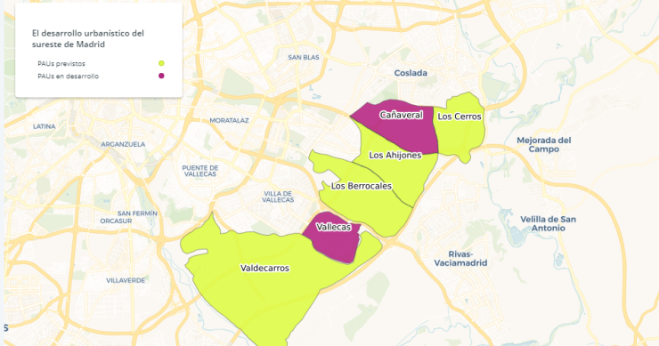 El Ayuntamiento de Madrid tiene paralizadas 100.000 nuevas casas en el sureste de la capital 