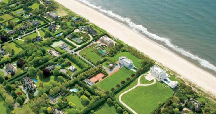 Vista aérea de unas viviendas en Los Hamptons