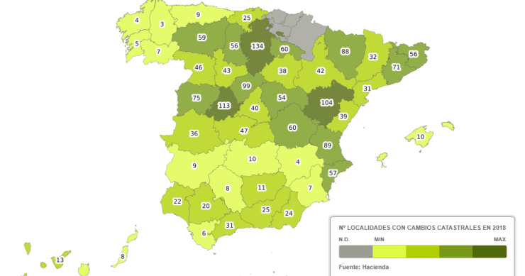 Más de 1.800 municipios cambian su valor catastral en 2018: cuáles son y cómo te afecta