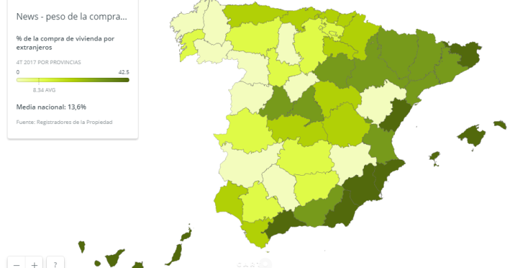 La compra de viviendas de extranjeros vuelve a batir récord: superan las 61.000 casas en 2017