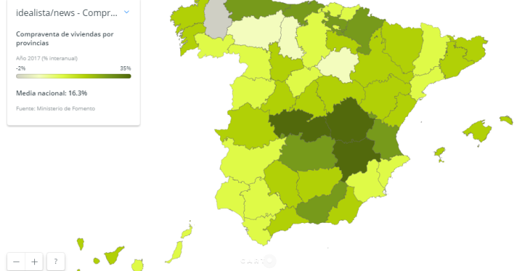 Las provincias manchegas lideran el crecimiento de las compraventas de casas en 2017