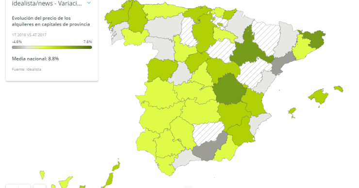 El precio del alquiler sube un 8,8% hasta marzo: empieza a tocar techo en las grandes ciudades