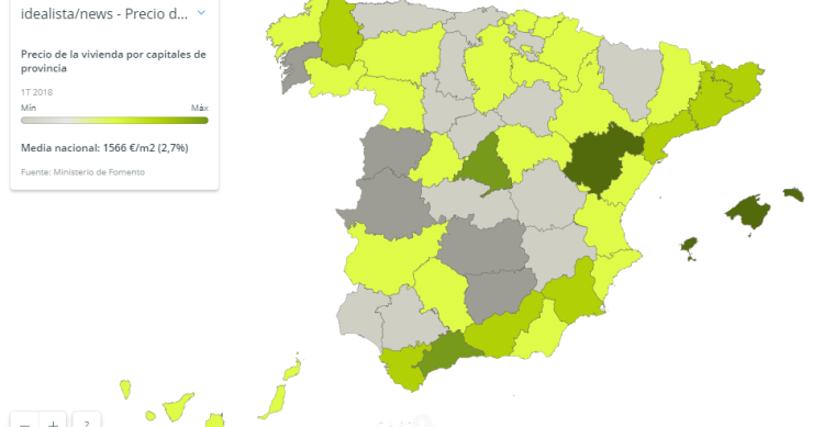 Palma, Teruel y Málaga lideran la recuperación del precio de la vivienda hasta marzo