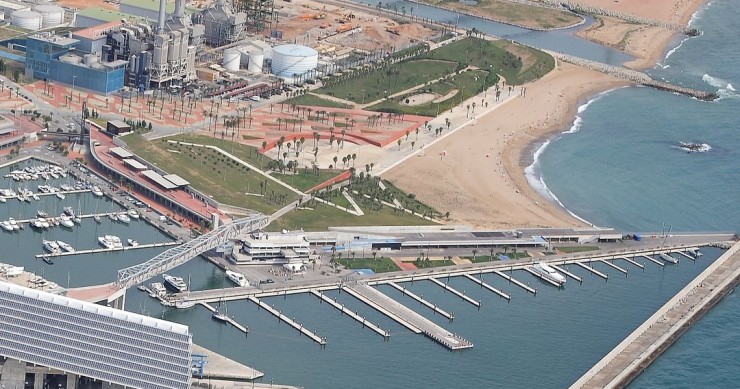 Playa El Fórum, Sant Adrià de Besòs, Barcelona / Fuente: mapama.gob.es