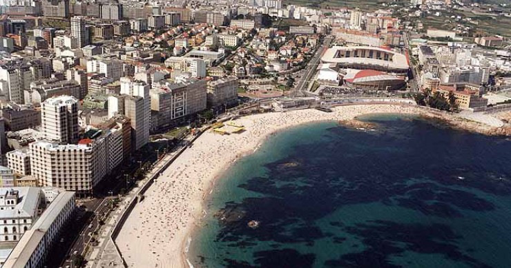 Playa Riazor, A Coruña / Fuente: mapama.gob.es