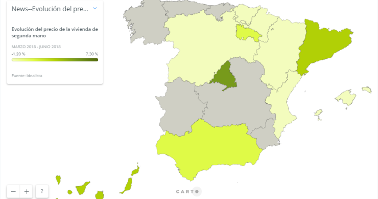 La vivienda usada se encarece en primavera: el precio sube un 2,7% entre abril y junio