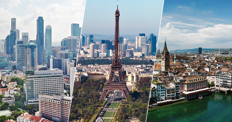 Singapur, París o Zúrich: las 10 ciudades más caras del planeta