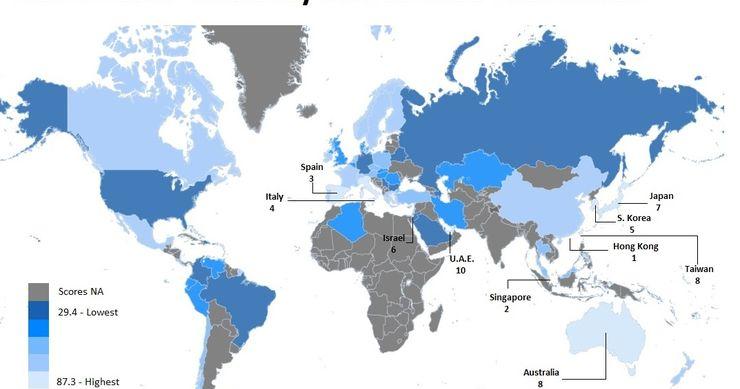 Imagen del día: los países con el mejor sistema sanitario