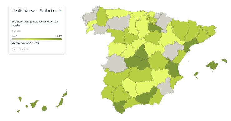 La vivienda en España subió un 7,7% interanual en el tercer trimestre: conoce cómo varió en tu zona