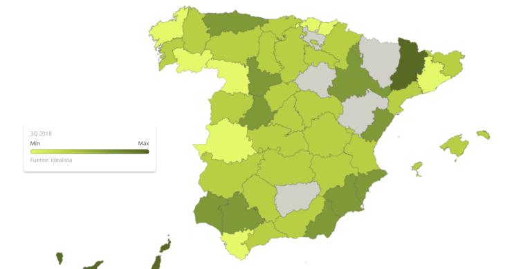La rentabilidad de la inversión de vivienda se reduce hasta el 7,4% en el tercer trimestre