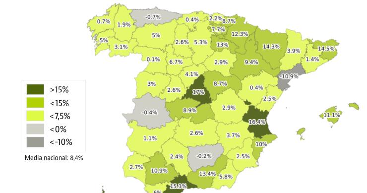 El precio de la vivienda usada en España sube un 8,4% en 2018