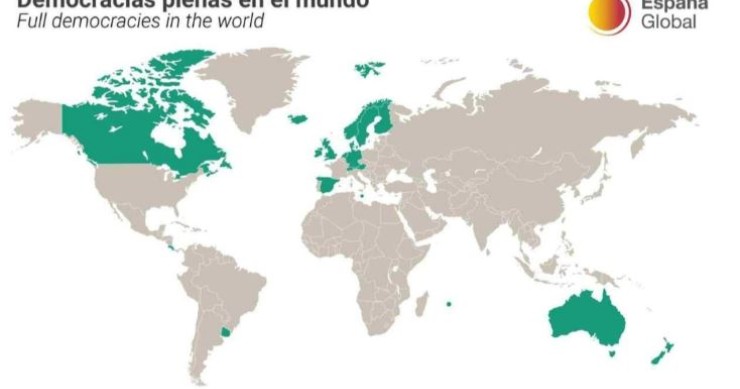 Imagen del día: España, una de las únicas 20 democracias plenas del mundo
