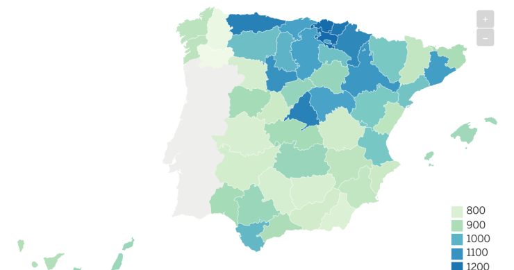 Imagen del día: La media de las pensiones ya es de 1.000 euros en 12 provincias