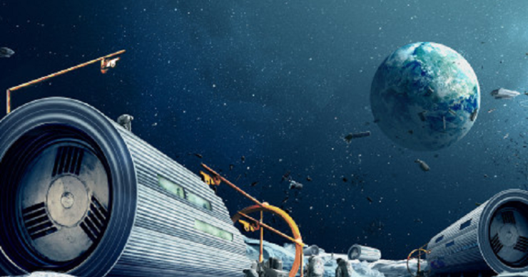 El plan para convertir la basura espacial en materiales con los que imprimir casas en 3D