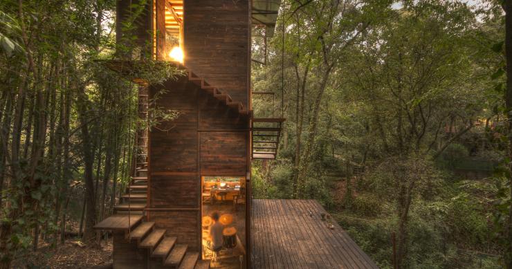 Una vivienda que se mimetiza con la naturaleza