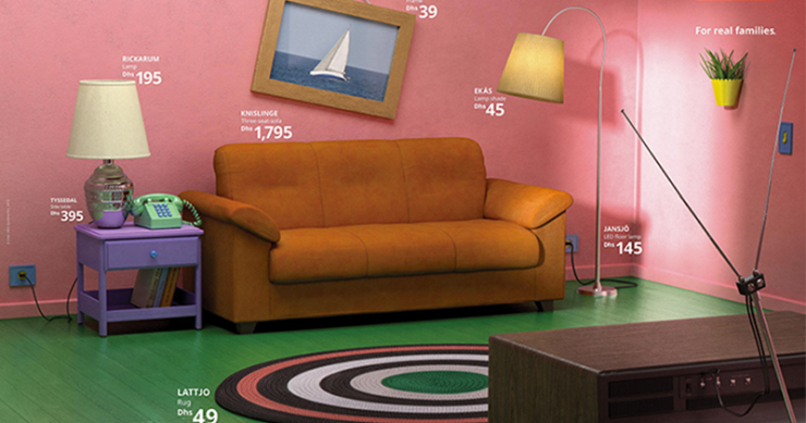 Ikea recrea algunos de los salones más icónicos de la televisión: Los Simpsons o Friends