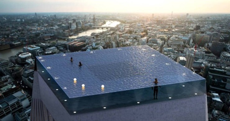 Una piscina infinita en la azotea de un rascacielos y sin entrada, el último proyecto loco de Londres