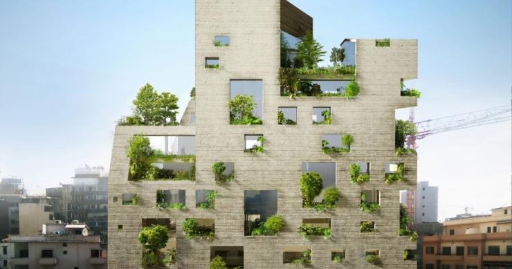 Stone Garden, el edificio más curioso que se está levantando en Beirut y del que brota la naturaleza