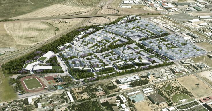 Badajoz prepara un megabarrio sostenible: medio millón de m2 con casas, zonas verdes y comercios 