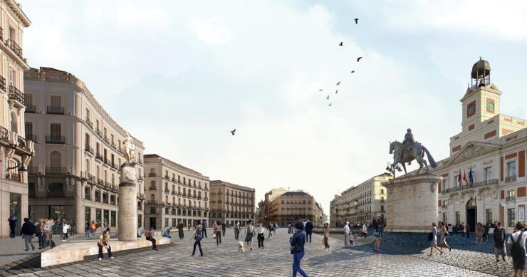 Madrid recupera un proyecto de 2014 para peatonalizar la Puerta del Sol