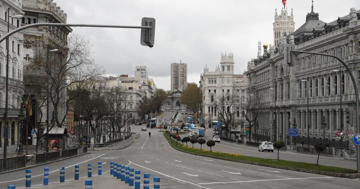Las ciudades españolas, vacías con el estado de alarma por el coronavirus