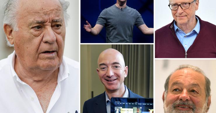 Ortega, Bezos, Gates, Slim y Zuckerberg: la lucha contra el covid-19 de los más ricos del mundo