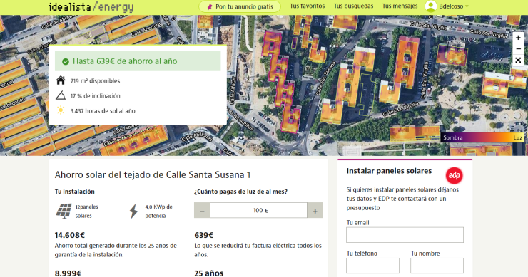 idealista lanza idealista/energy, la herramienta que calcula el potencial energético de cualquier vivienda y el ahorro en energía con paneles solares