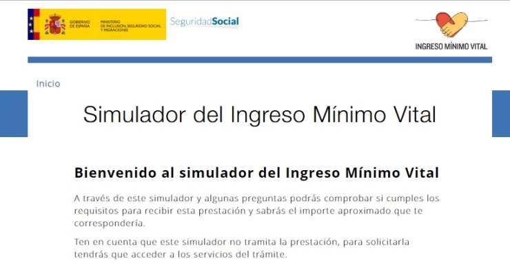 Un millón de consultas al simulador web del ingreso mínimo vital en 24 horas