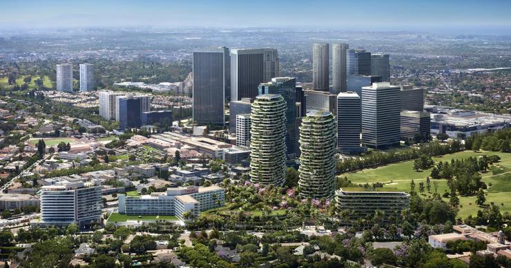 El nuevo proyecto de Norman Foster en Beverly Hills con torres de viviendas, hotel y jardín botánico