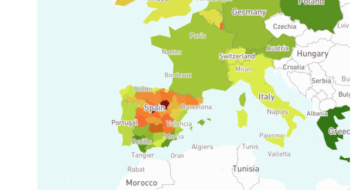 Los destinos residenciales de la costa española tienen menor incidencia de covid que los países compradores
