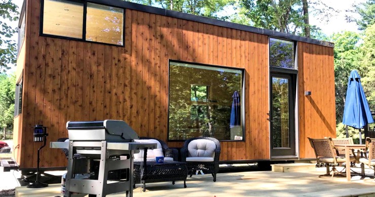 Una minicasa de diseño con terraza en Nueva York para disfrutar del espacio