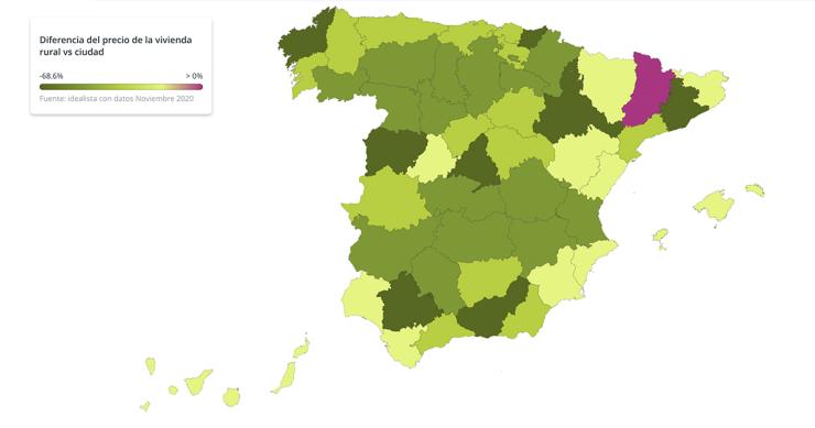 La segunda ola de la pandemia refuerza el interés por la vivienda en pequeños municipios