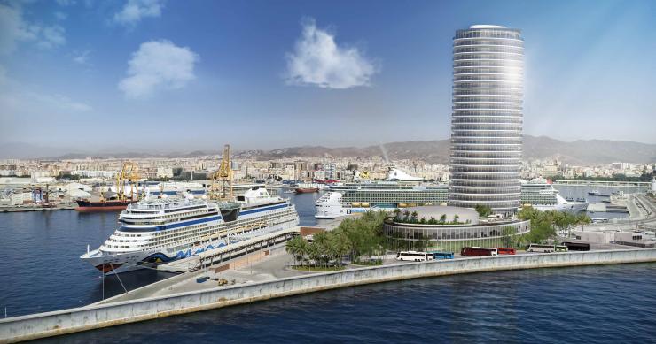 El hotel de lujo Torre del Puerto de Málaga tendrá 27 plantas y 378 habitaciones