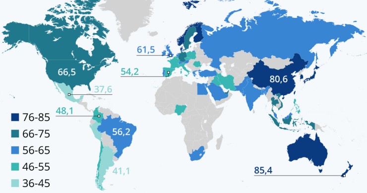 Imagen del día: Los países que mejor y peor han manejado la crisis del coronavirus