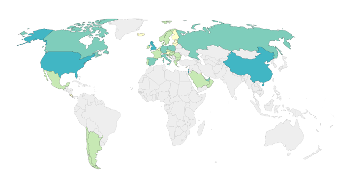 Imagen del día: las vacunas covid-19 administradas por países (hasta el 8 de enero)
